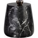 Aries 16 X 15 inch Marble Look / Black Outdoor End Table